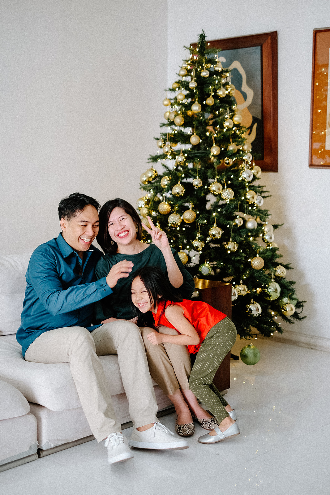 Family portraits showing genuine connection and tender moments